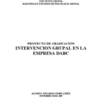 INTERVENCION GRUPAL EN LA EMPRESA DABC