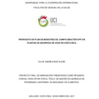 Propuesta de Plan de muestro de Compylobacter spp. en plantas de sacrificio de Aves en Costa Rica